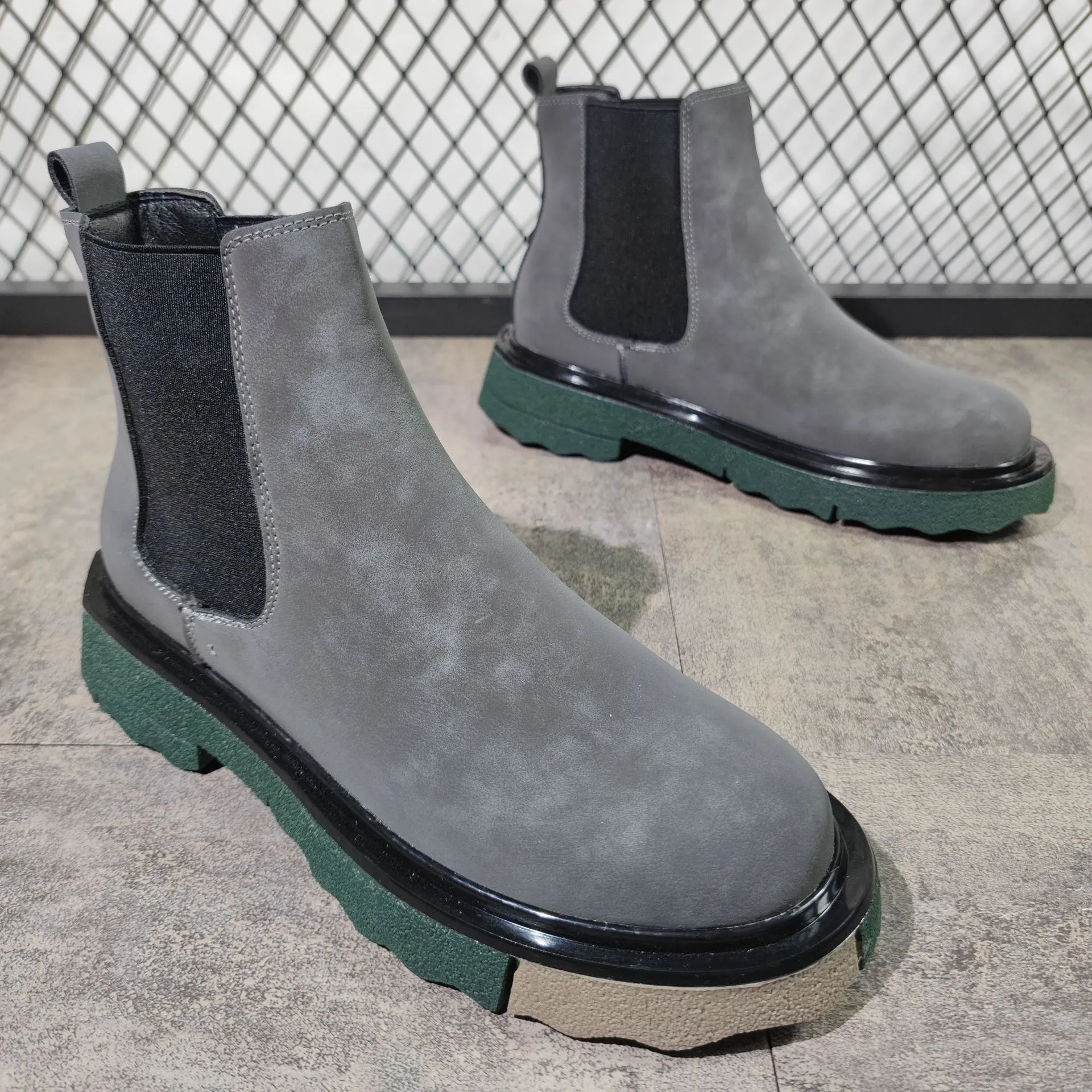 Stylish Velvet Chelsea Boots