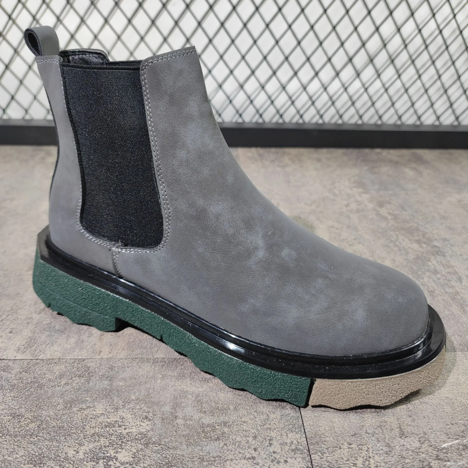 Stylish Velvet Chelsea Boots