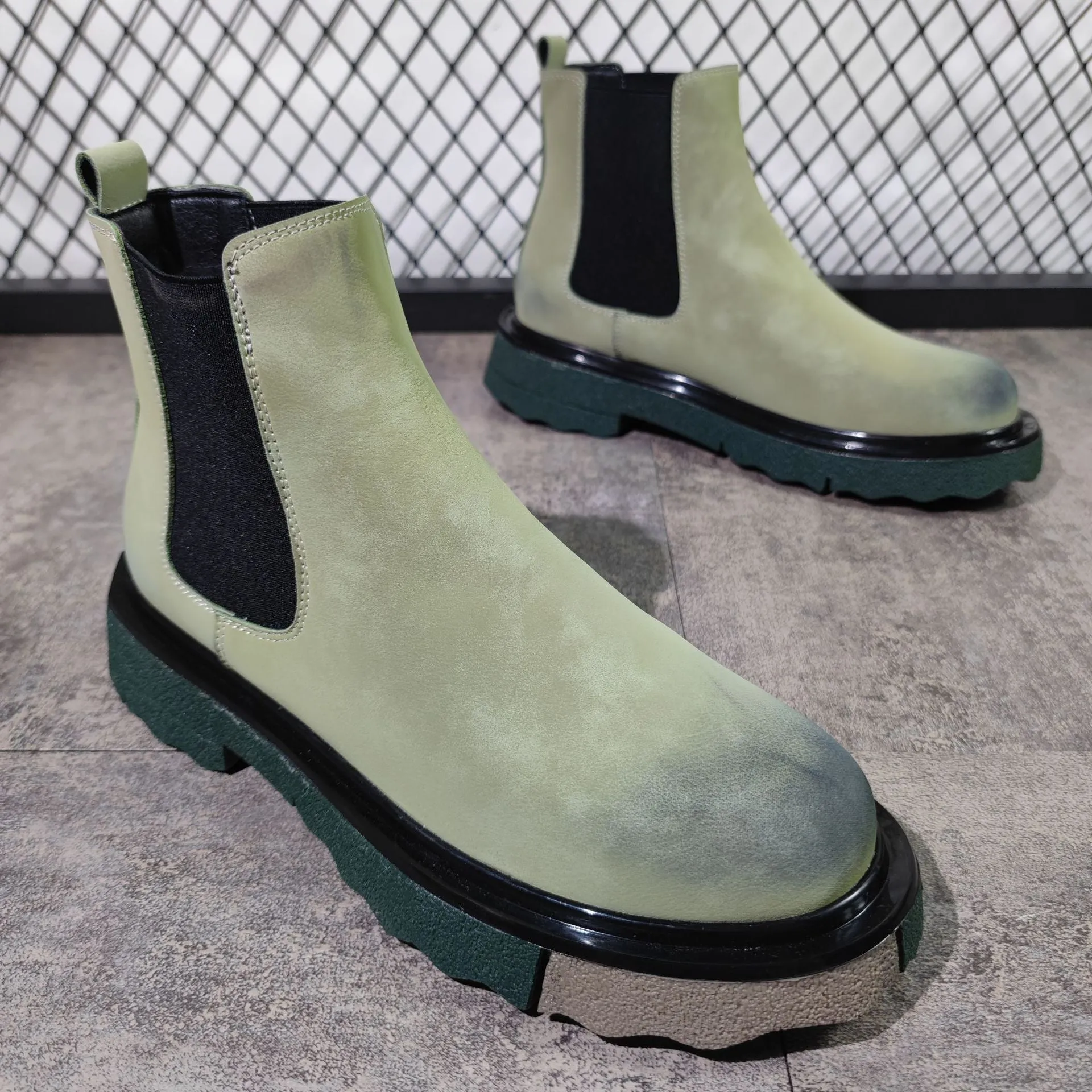 Stylish Velvet Chelsea Boots