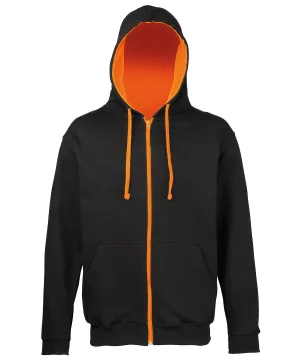 Varsity zoodie | Jet Black/Orange Crush