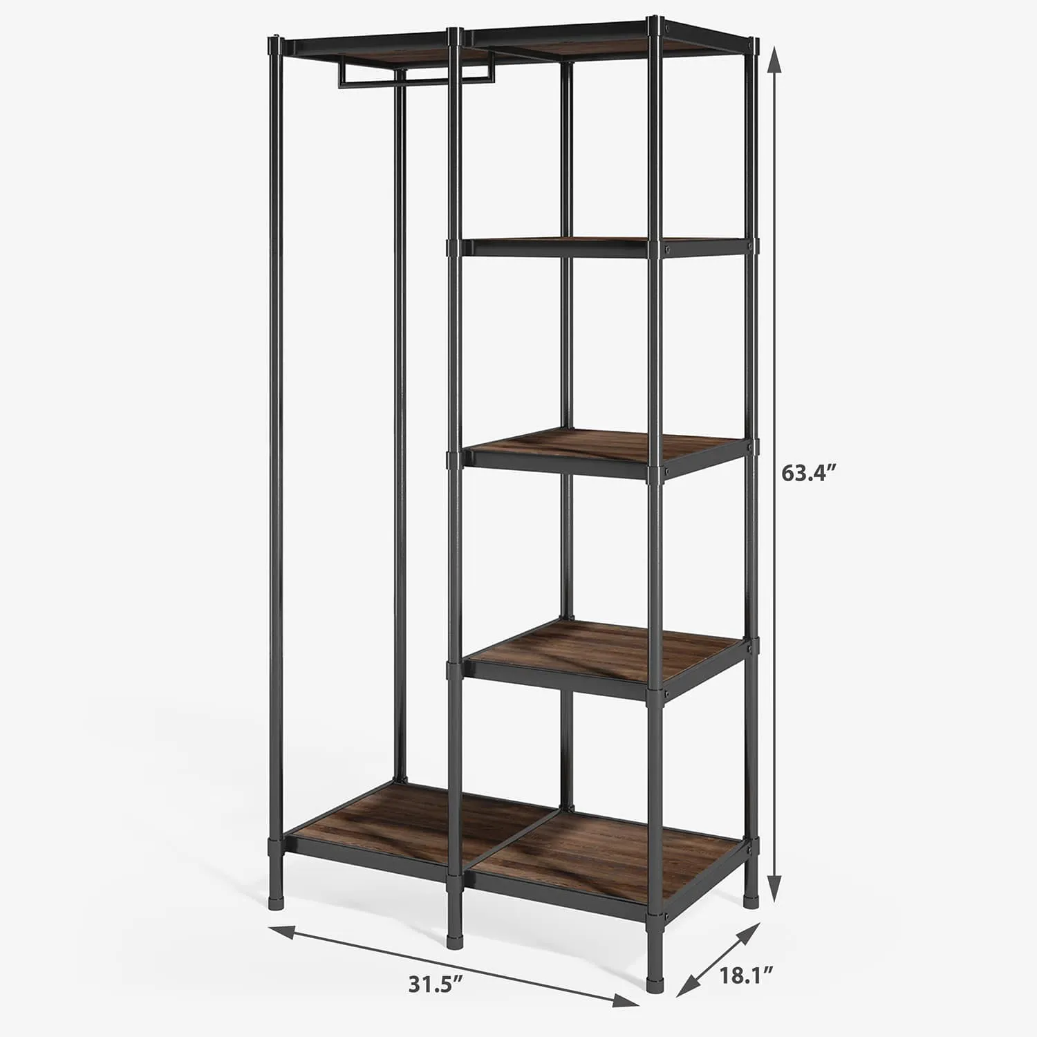 Wesley Etagere Bookcase with Hanging Storage