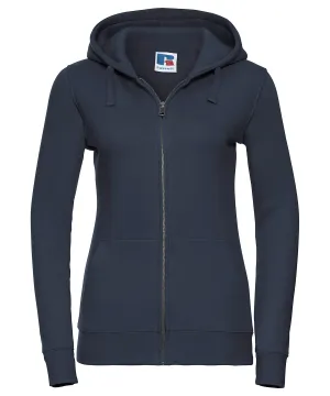 Womens authentic zipped hooded sweatshirt | French Navy