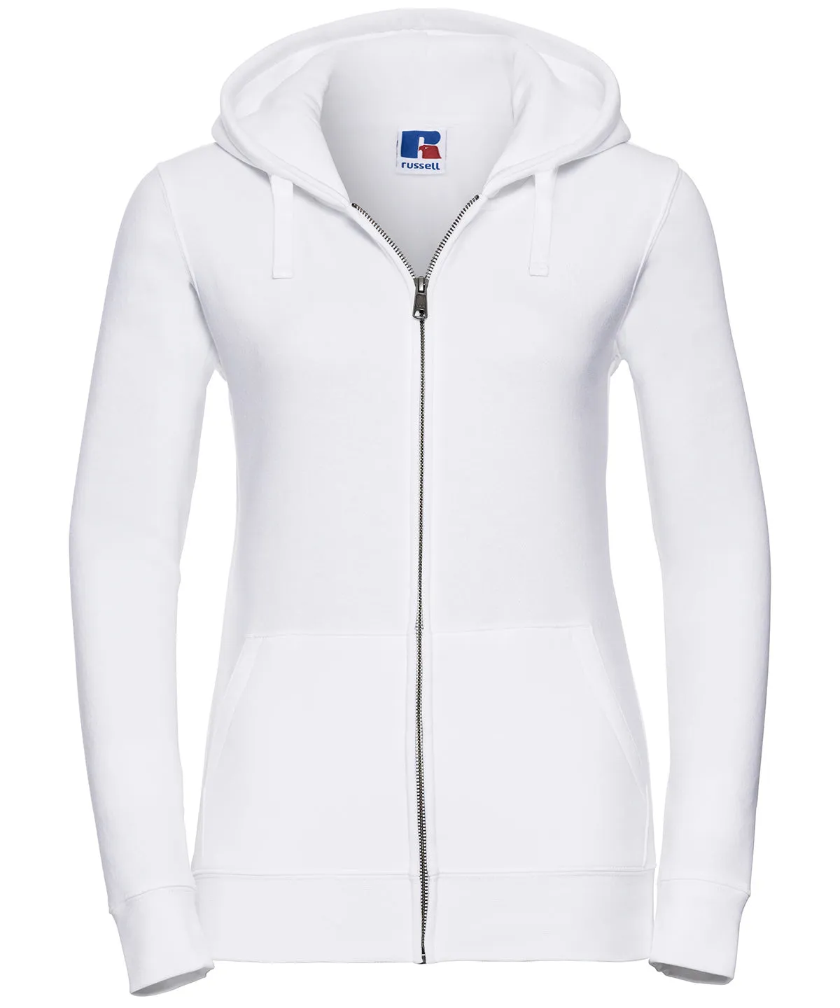 Womens authentic zipped hooded sweatshirt | White