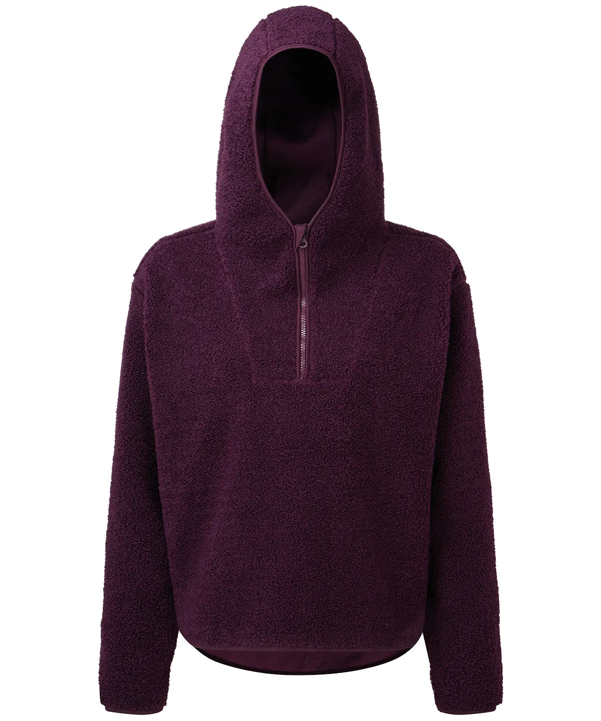 Womens TriDri® sherpa -zip hoodie | Mulberry