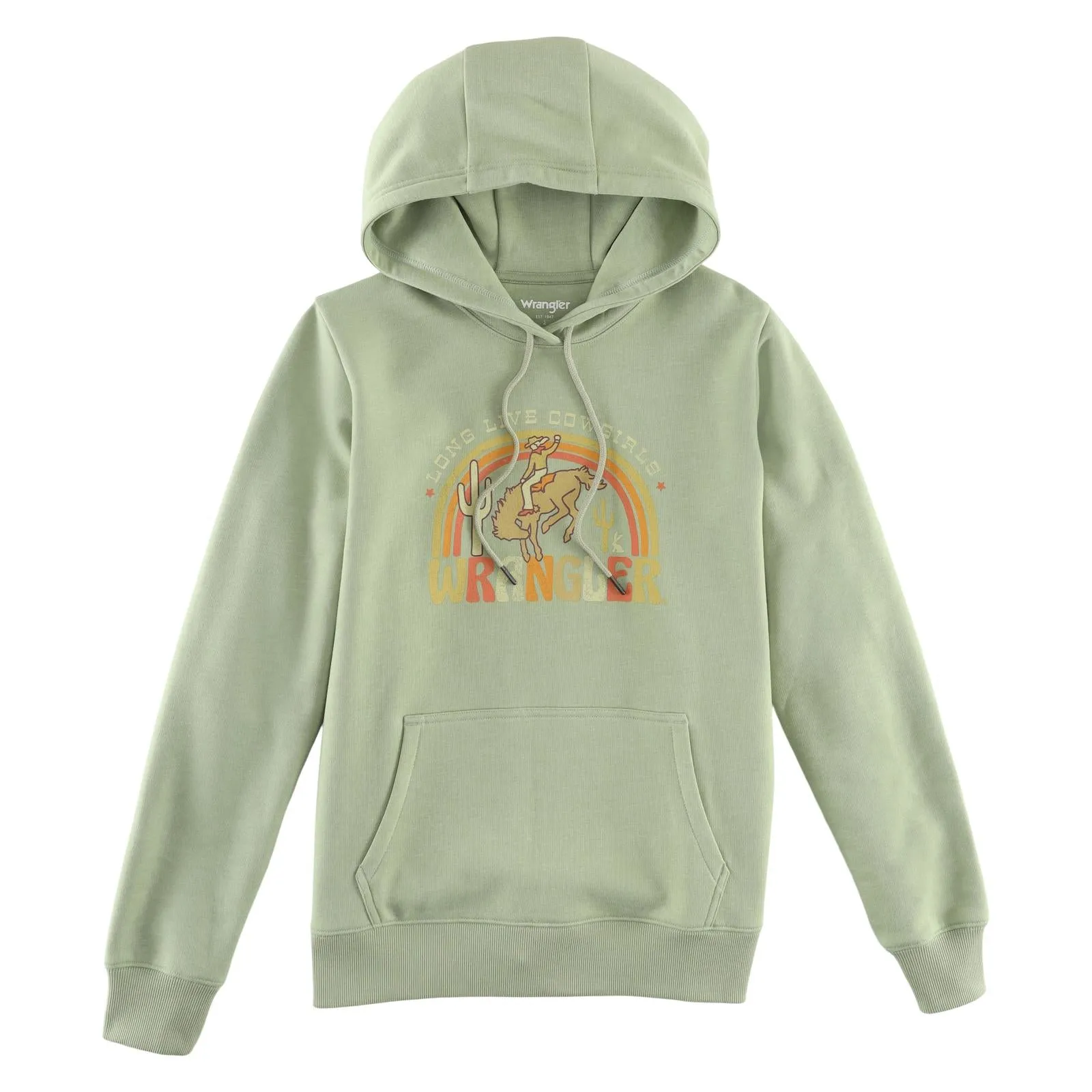 Wrangler Women's Green Long Live Cowgirls Hoodie