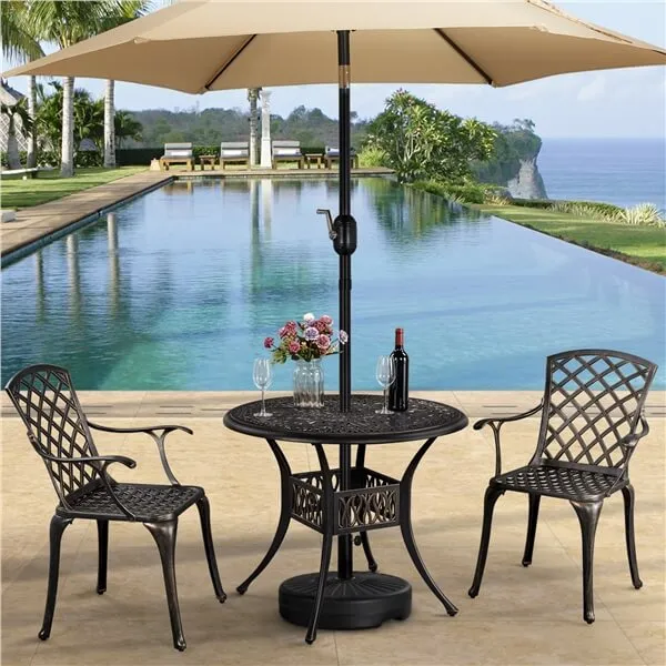 Yaheetech Umbrella Base 22L Round Water & Sand Filled Patio Outdoor Umbrella Stand