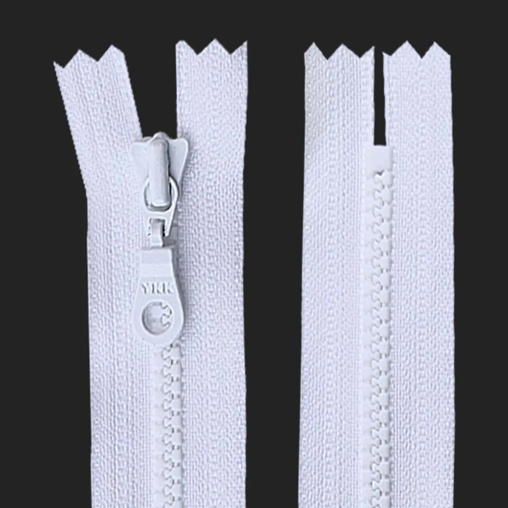 YKK- #3 Black/White Vislon YKK Zipper for Designer Clothing