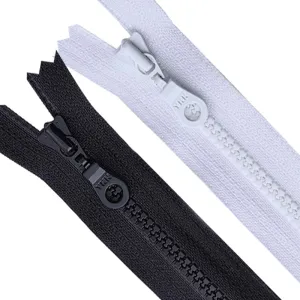 YKK- #3 Black/White Vislon YKK Zipper for Designer Clothing