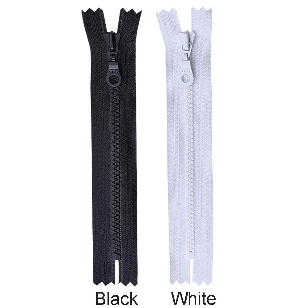 YKK- #3 Black/White Vislon YKK Zipper for Designer Clothing